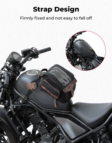 8.5L Expandable Tank Bag For Motorcycle Riding - Kemimoto