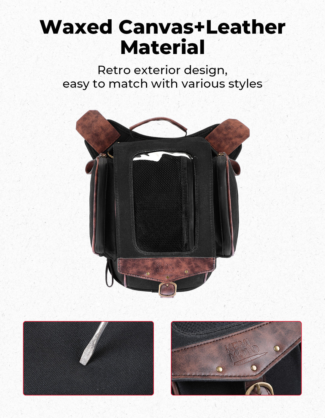 8.5L Expandable Tank Bag For Motorcycle Riding