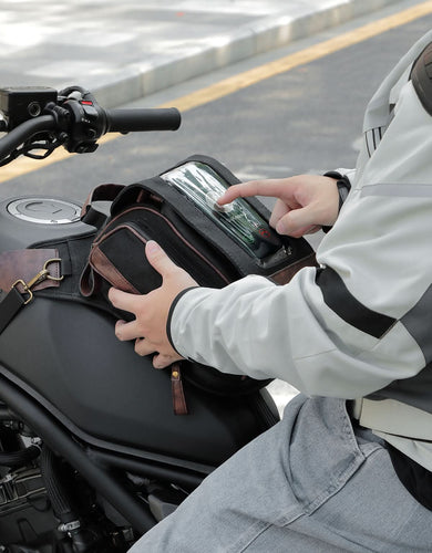 8.5L Expandable Tank Bag For Motorcycle Riding - Kemimoto
