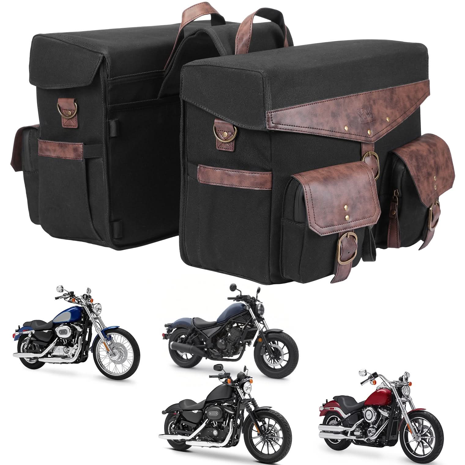 36L Saddlebags for Motorcycle Cruiser - Kemimoto
