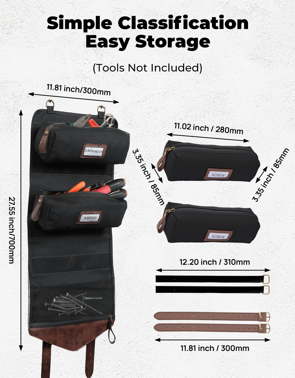Roll Up Tool Bag for Motorcycle|ATV|UTV - Kemimoto