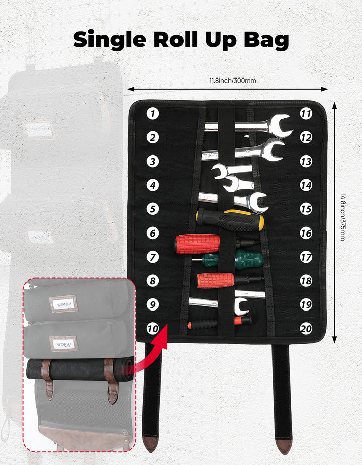 Roll Up Tool Bag for Motorcycle|ATV|UTV