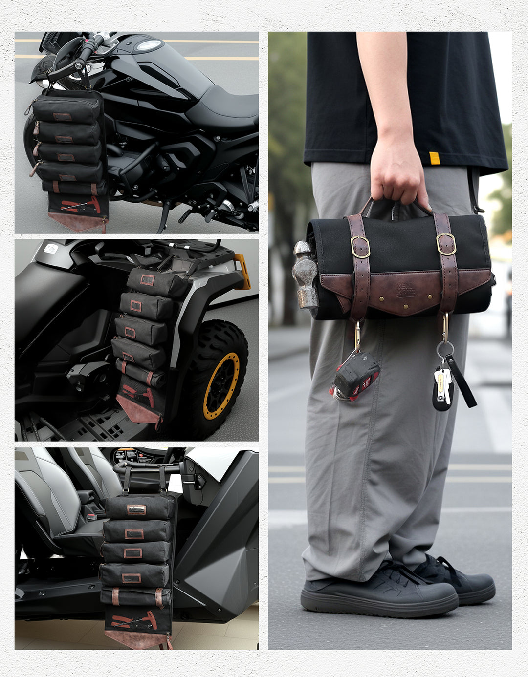 Roll Up Tool Bag for Motorcycle|ATV|UTV