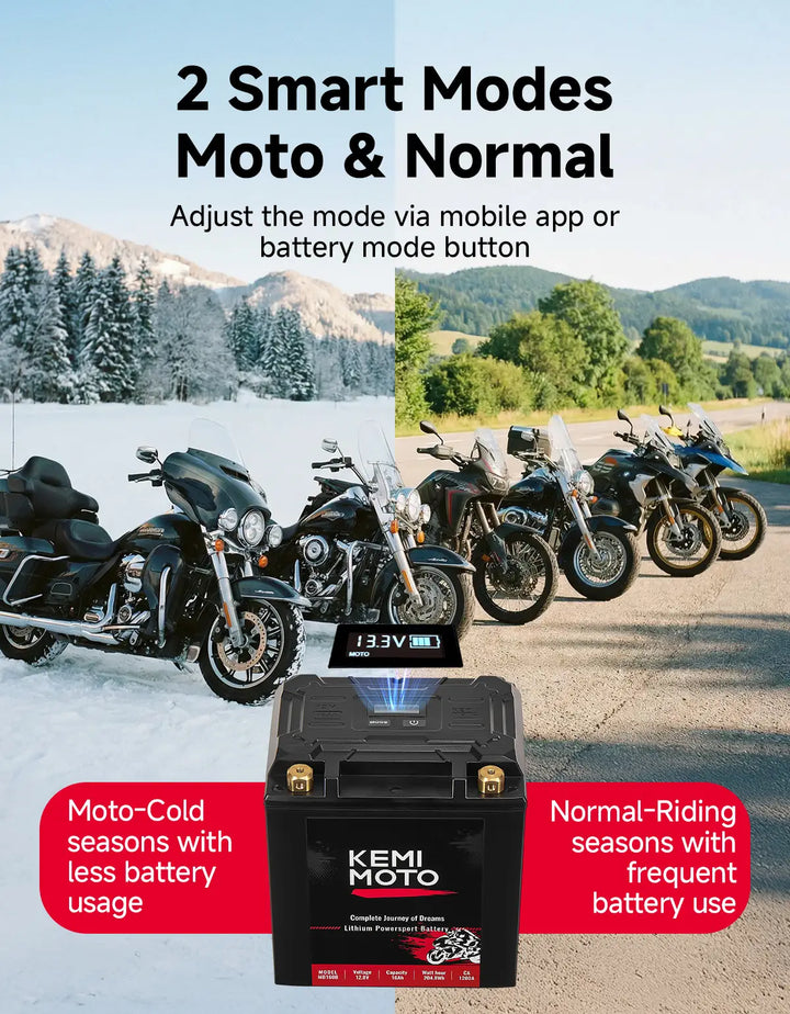 12V 16Ah Wireless Connection Powersports LiFePO4 Battery For Motorcycle ATV UTV