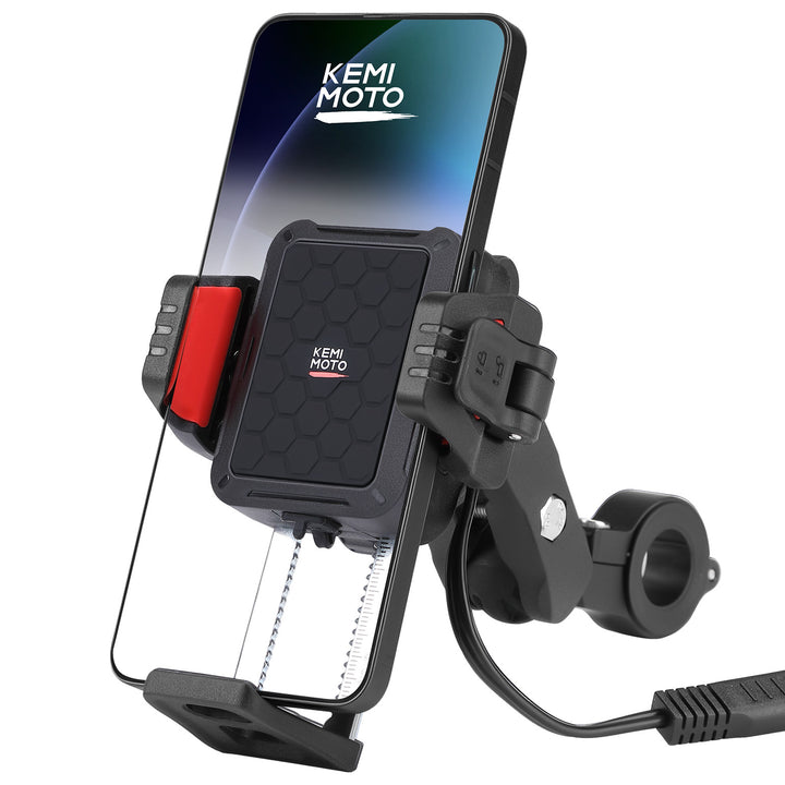 KEMIMOTO Charging Phone Mount For Motorcycle