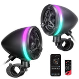 KEMIMOTO KMP3 Motorcycle Speakers Handlebar Bluetooth Tower Speaker with RGB Lights