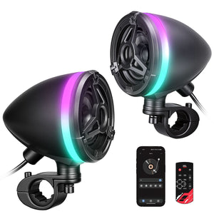Motorcycle Universal Handlebar Bluetooth Tower Speaker with RGB Lights-NEWFLASH