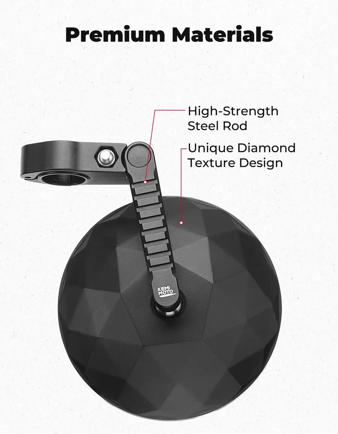 Motorcycle Bar End Mirrors Fits 7/8" and 1" Handlebars