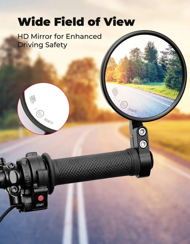 Motorcycle Bar End Mirrors Fits 7/8" and 1" Handlebars