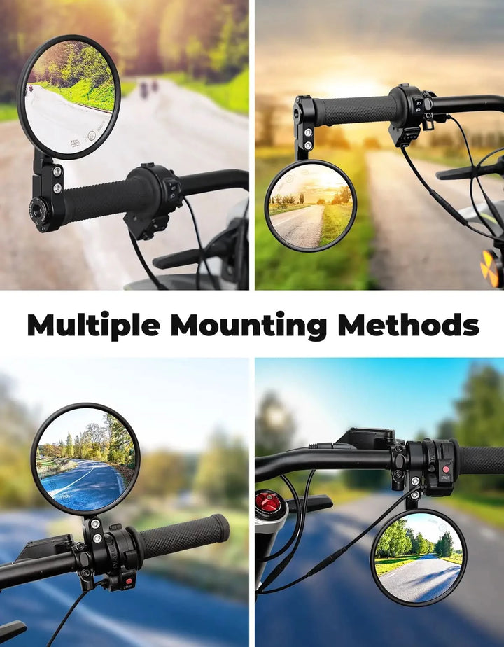 Motorcycle Bar End Mirrors Fits 7/8" and 1" Handlebars