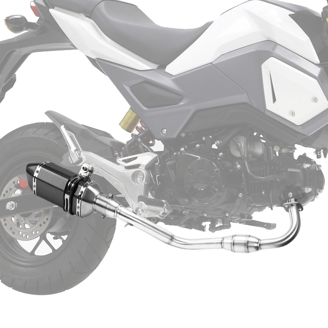 Exhaust Slip on Silencers & Mufflers Fit Motorcycle Pipe Diameter 38mm 51mm (Carbon Fiber) - Kemimoto