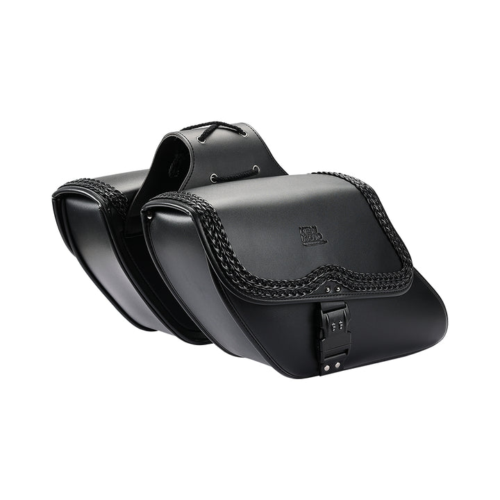 28L Synthetic Leather Saddlebags with Lock with Lock for Sportster