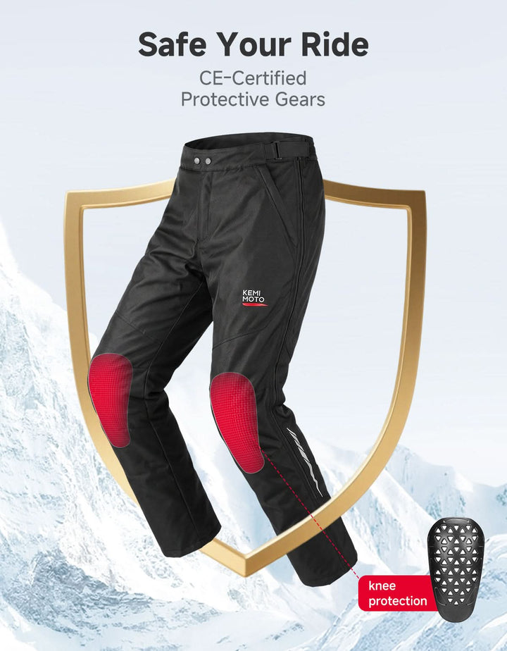 Full-Leg Quick-Off CE Armor Windproof Motorcycle Overpants