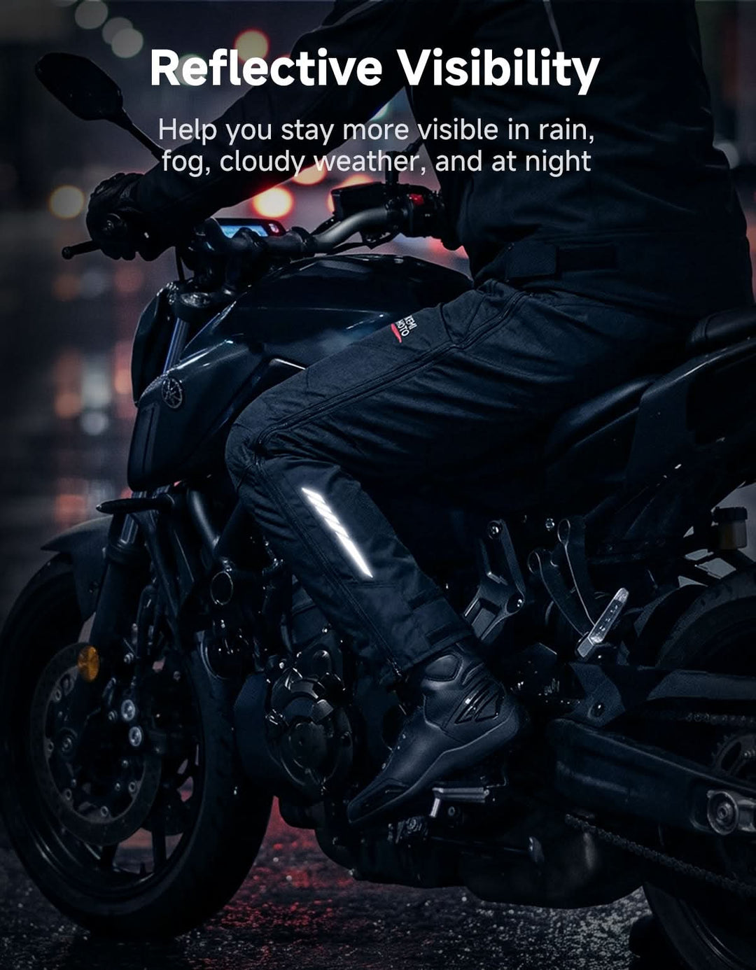 Full-Leg Quick-Off CE Armor Windproof Motorcycle Overpants
