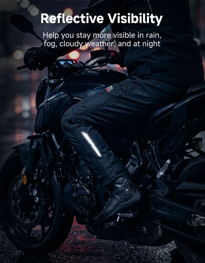 Full-Leg Quick-Off CE Armor Windproof Motorcycle Overpants