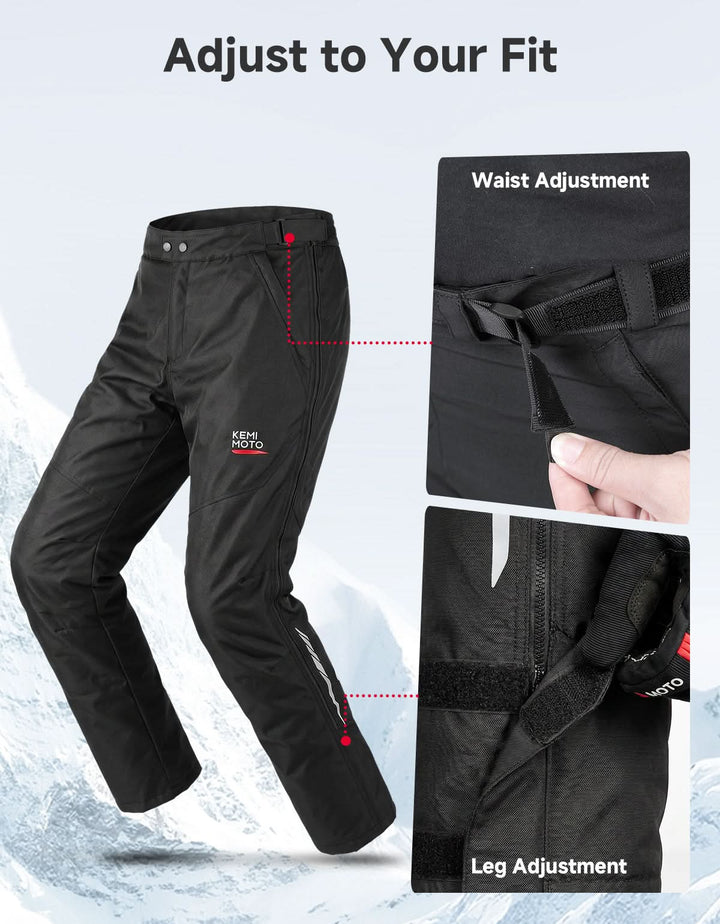 Full-Leg Quick-Off CE Armor Windproof Motorcycle Overpants
