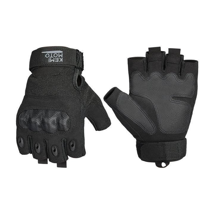 Fingerless Motorcycle Gloves for Training Shooting Hunting Hiking Camping - Kemimoto