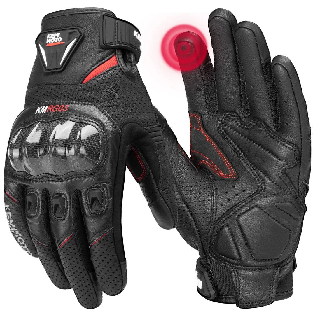 Sheepskin Leather Gloves for Motorcycle,ATV,UTV