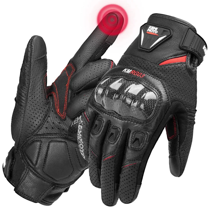 Sheepskin Leather Gloves for Motorcycle,ATV,UTV
