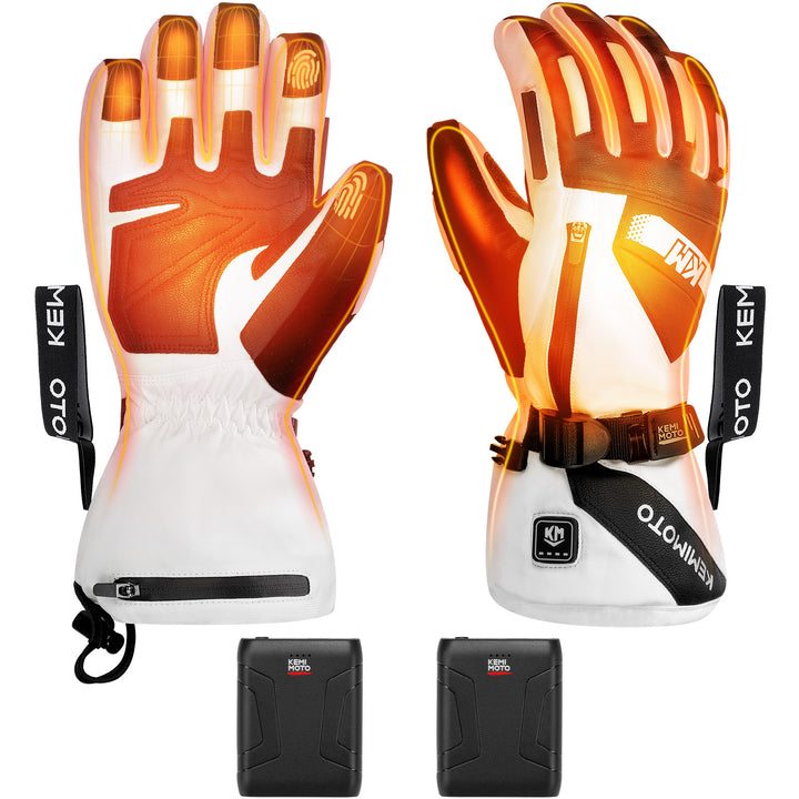 EVA-Pad Heated Gloves for Unisex, Touchscreen Snowmobile Gloves for Winter