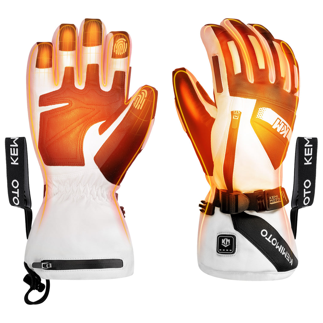 EVA-Pad Heated Gloves for Unisex, Touchscreen Snowmobile Gloves for Winter