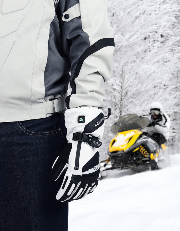 EVA-Pad Heated Gloves for Unisex, Touchscreen Snowmobile Gloves for Winter