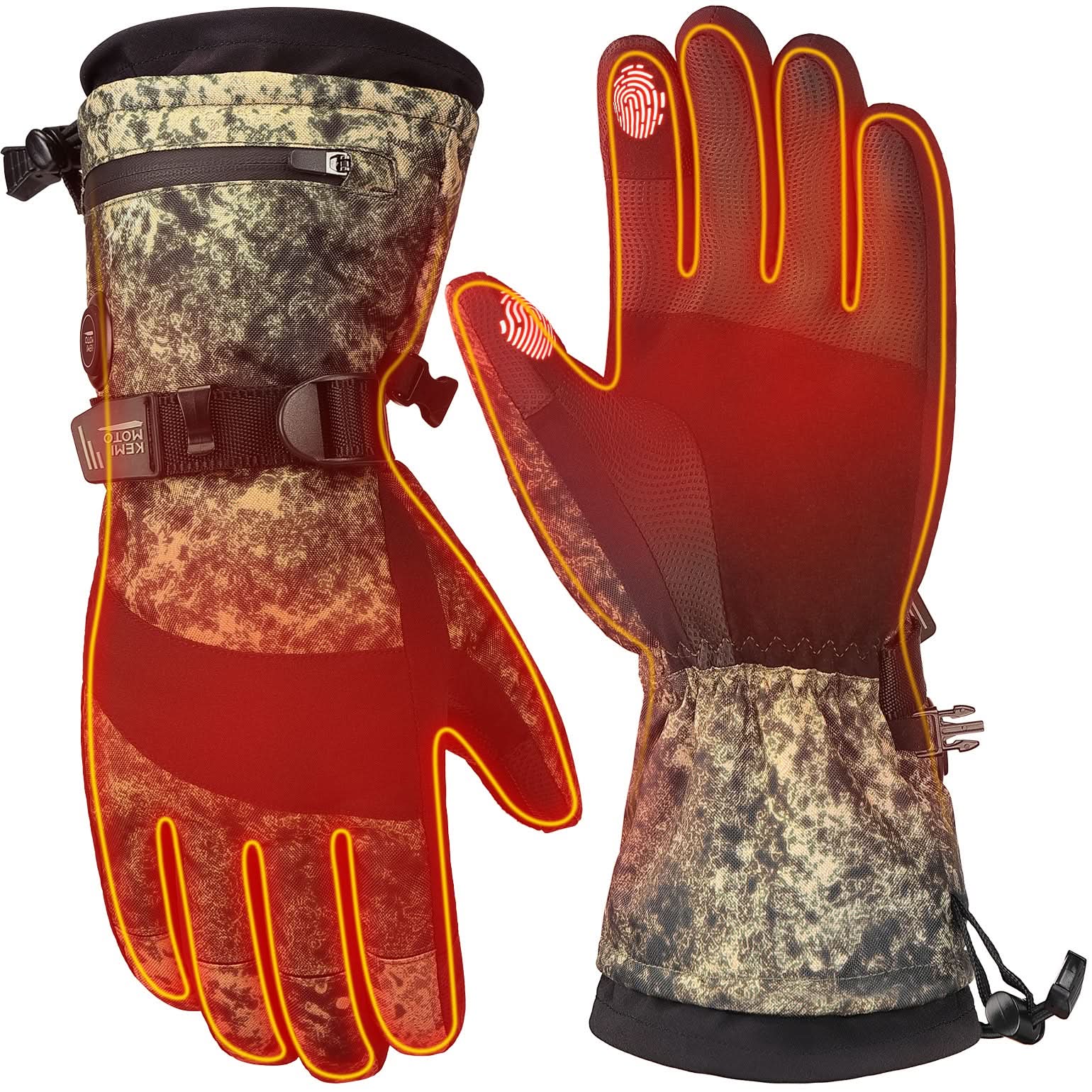 Camo Heated Hunting Flip Magnetic Gloves