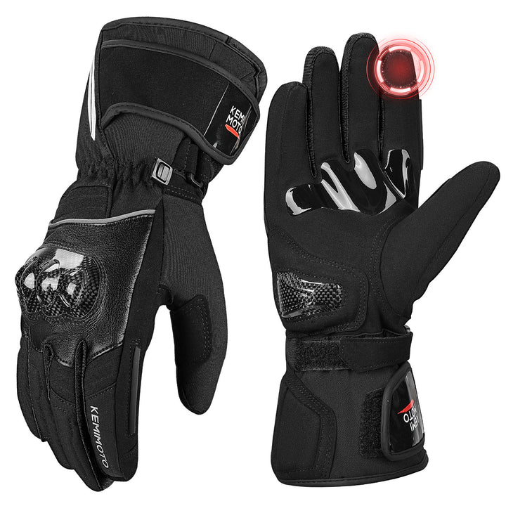 Motorcycle Winter Gloves Men Warm Touchscreen Carbon Fiber Protection