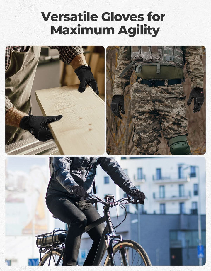 Touchscreen Work Gloves with Padding for Men & Women