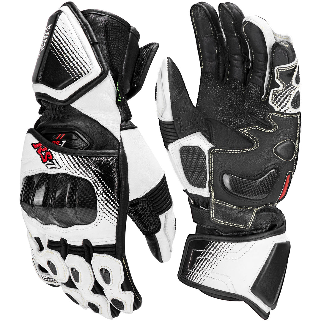 Carbon Fiber Motorcycle Gloves – Kevlar Stitch, ESA Padding & Touchscreen