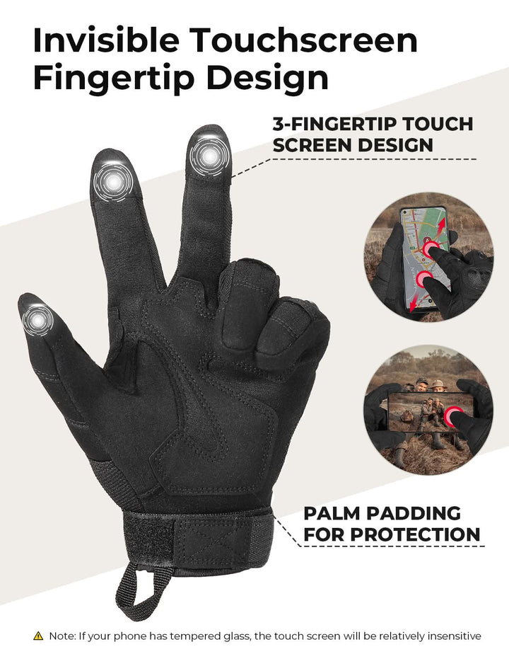Motorcycle Tactical Gloves with Touchscreen Hard Shell