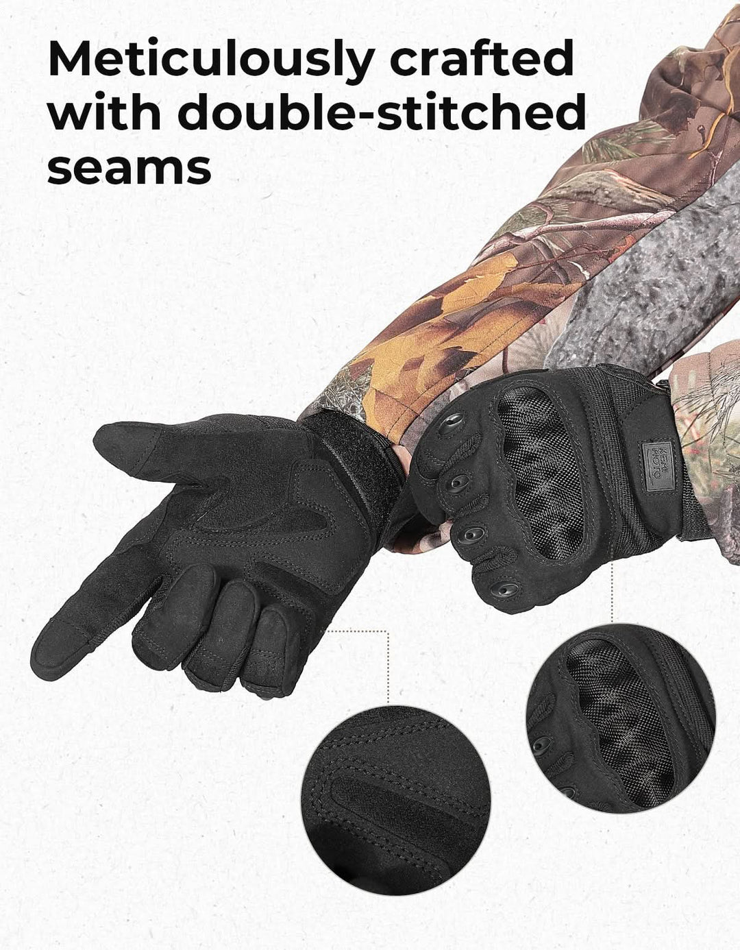 Huntvp Handschoenen met halve vingers beschermende handschoenen touchscreen handschoenen voor motorfiets, fietsen, jacht, klimmen, kamperen Huntvp Handschoenen met halve vingers beschermende handschoenen touchscreen handschoenen voor motorfiets, fietsen, jacht, klimmen, kamperen