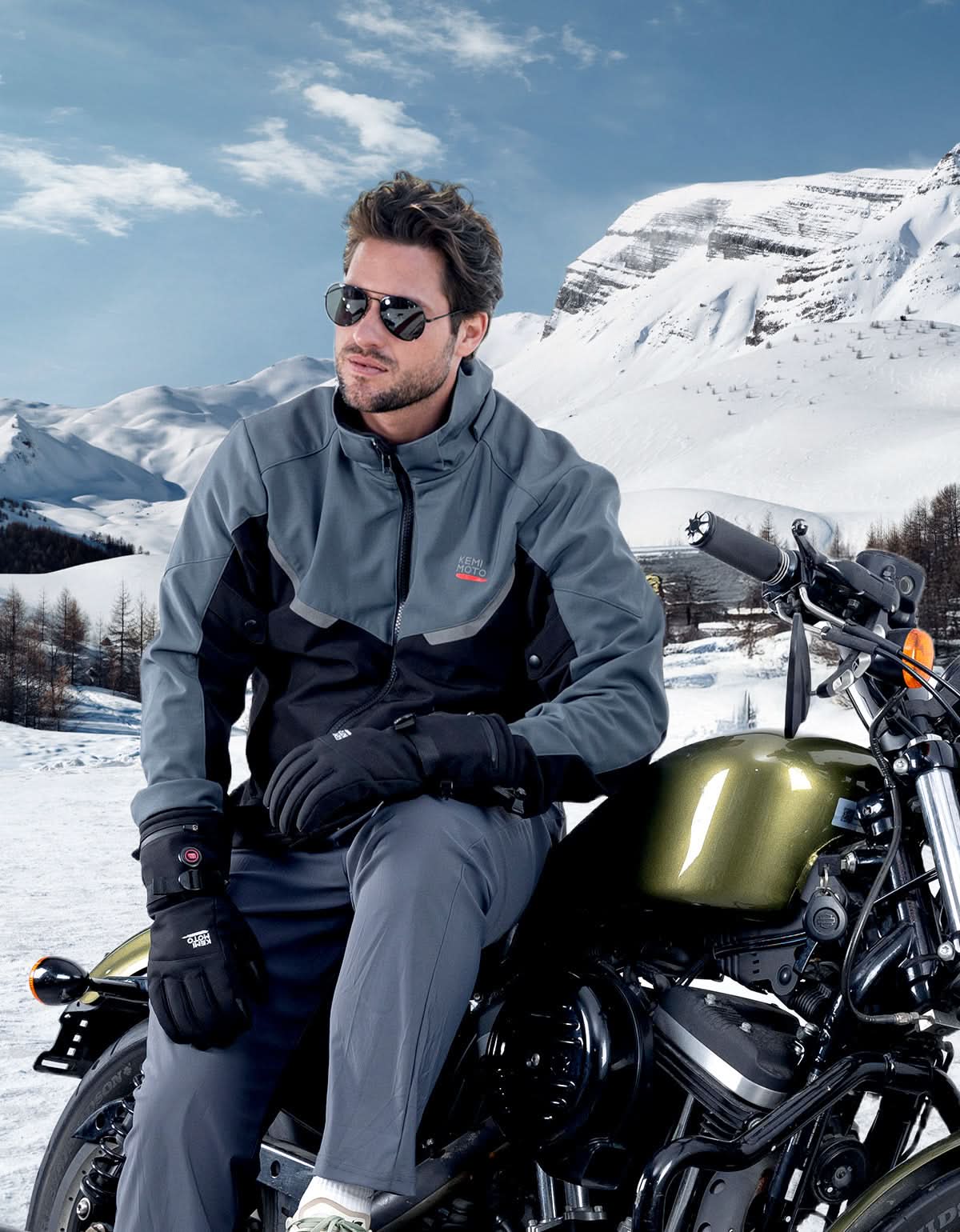 Heated Motorcycle Gloves Men Women 7.4V Battery Waterproof Touchscreen - Kemimoto