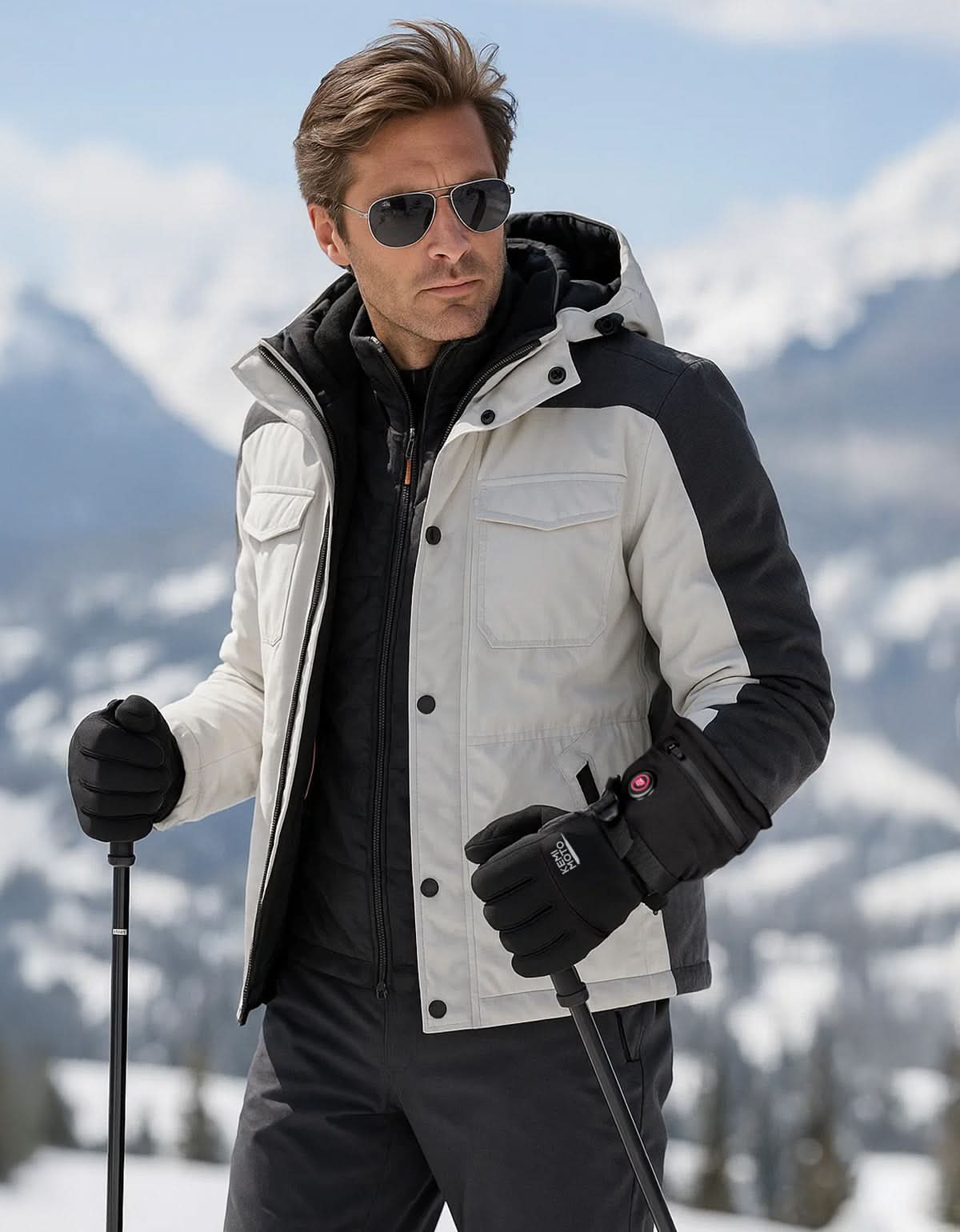 Heated Motorcycle Gloves Men Women 7.4V Battery Waterproof Touchscreen - Kemimoto