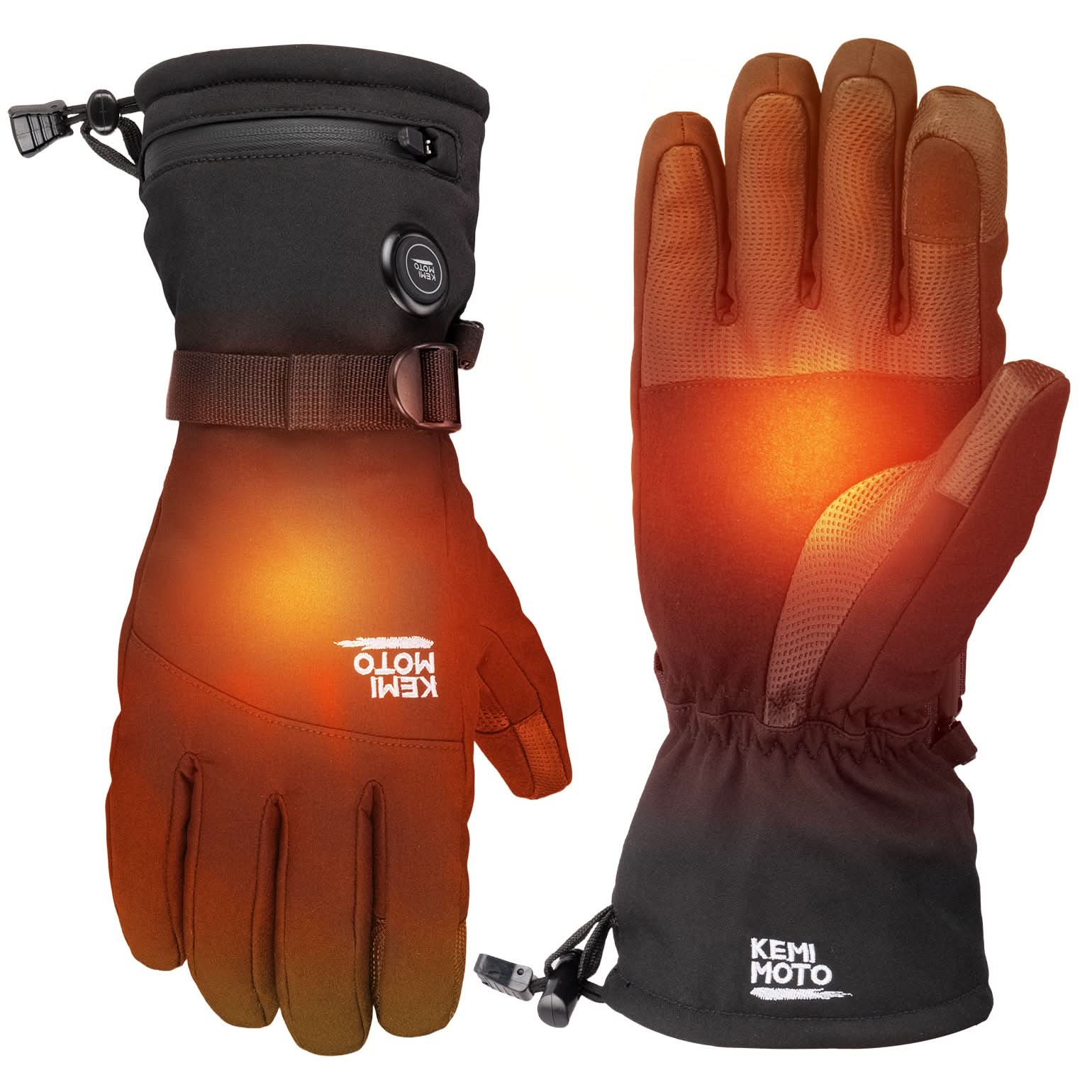 Heated Motorcycle Gloves Men Women 7.4V Battery Waterproof Touchscreen - Kemimoto