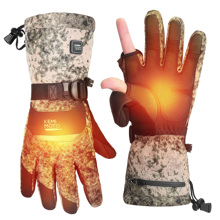 Heated Hunting Gloves Men Women Camo 3 Heat Settings up to 140°F