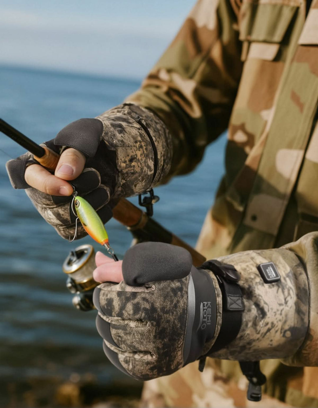 Heated Hunting Gloves Men Women Camo 3 Heat Settings up to 140°F