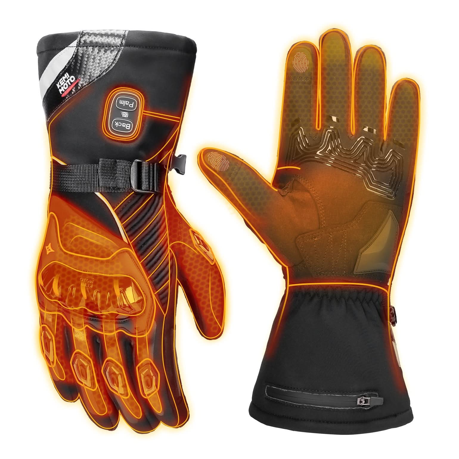Heated Motorcycle Gloves for Men & Women with 7.4V Battery – Kemimoto