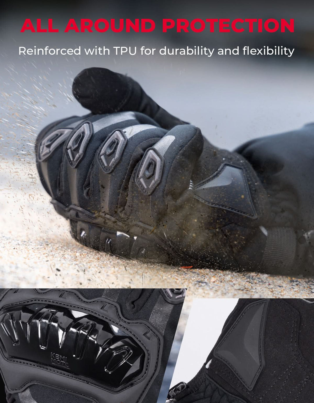 Heated Motorcycle Gloves Men Women 7.4V Battery Waterproof Touchscreen