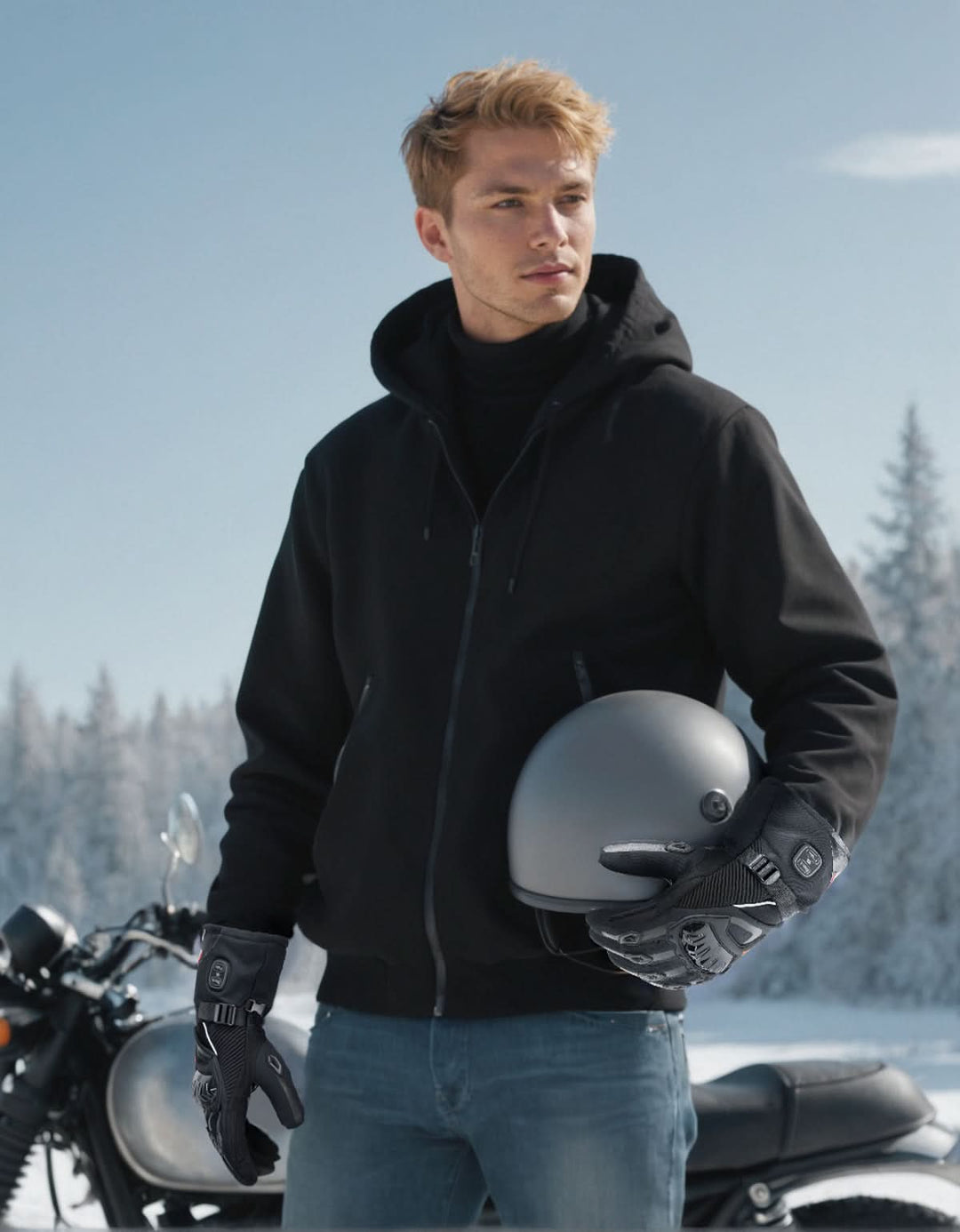 Heated Motorcycle Gloves Men Women 7.4V Battery Waterproof Touchscreen