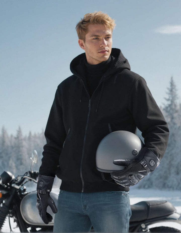 Heated Motorcycle Gloves Men Women 7.4V Battery Waterproof Touchscreen