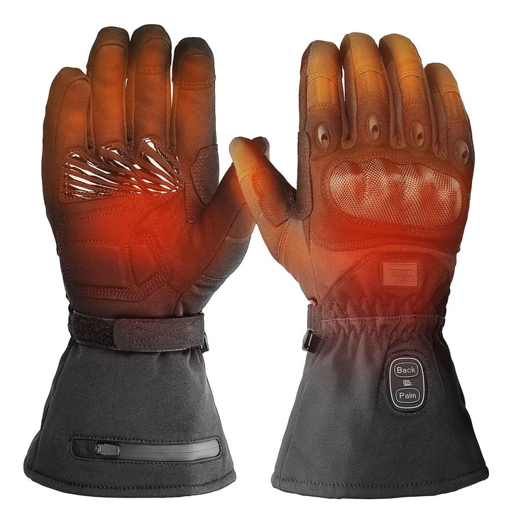 Dual-Zone Heated Motorcycle Gloves 3000mAh Rechargeable Battery