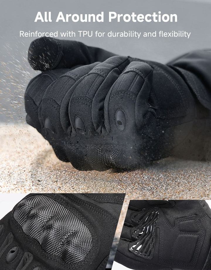 Dual-Zone Heated Motorcycle Gloves 3000mAh Rechargeable Battery