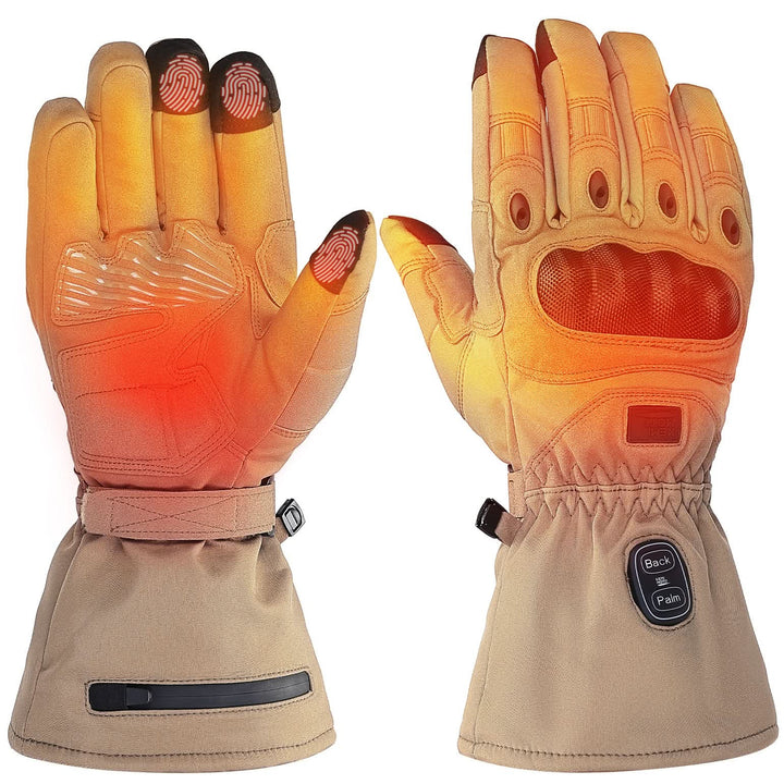 Dual-Zone Heated Motorcycle Gloves 3000mAh Rechargeable Battery