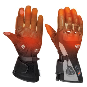 Heated Riding Gloves Dual-Zone Temperature Control with Reinforced Knuckle Protection