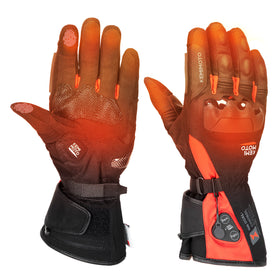 Heated Riding Gloves Dual-Zone Temperature Control with Reinforced Knuckle Protection