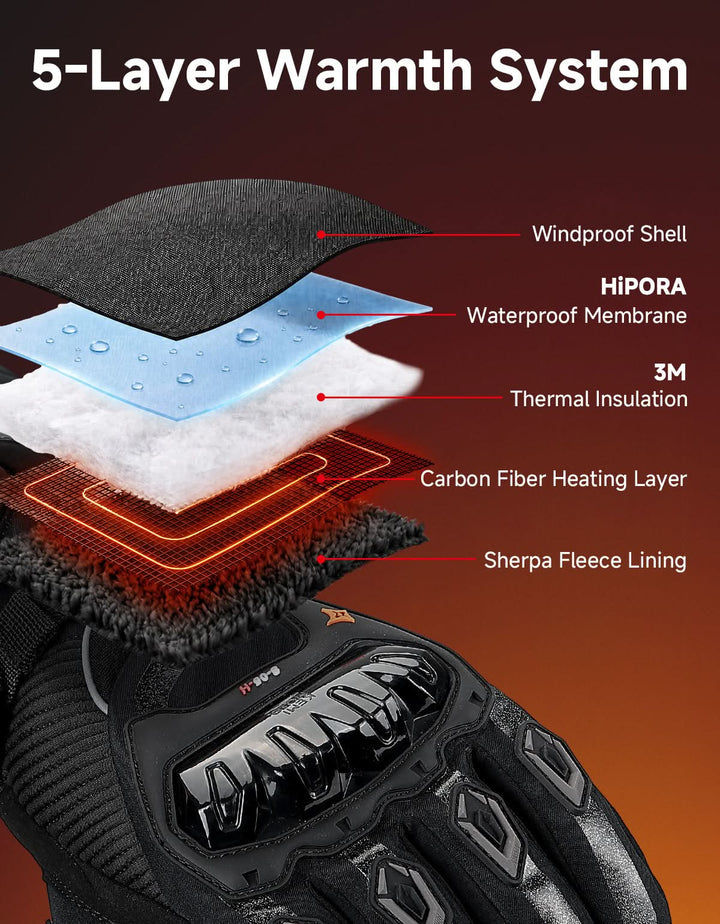 Heated Motorcycle Riding Gloves