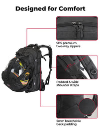 37L Motorcycle Helmet Backpack with USB-charge Port - Kemimoto