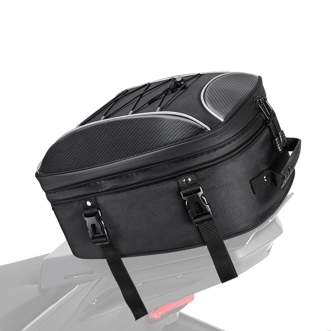 30L Expandable Tail Bag with Waterproof Cover, Helmet Bag