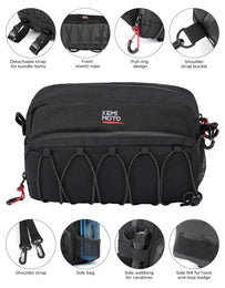 Motorcycle Handlebar Bag for Cruiser Softail Dyna Sportsters - Kemimoto